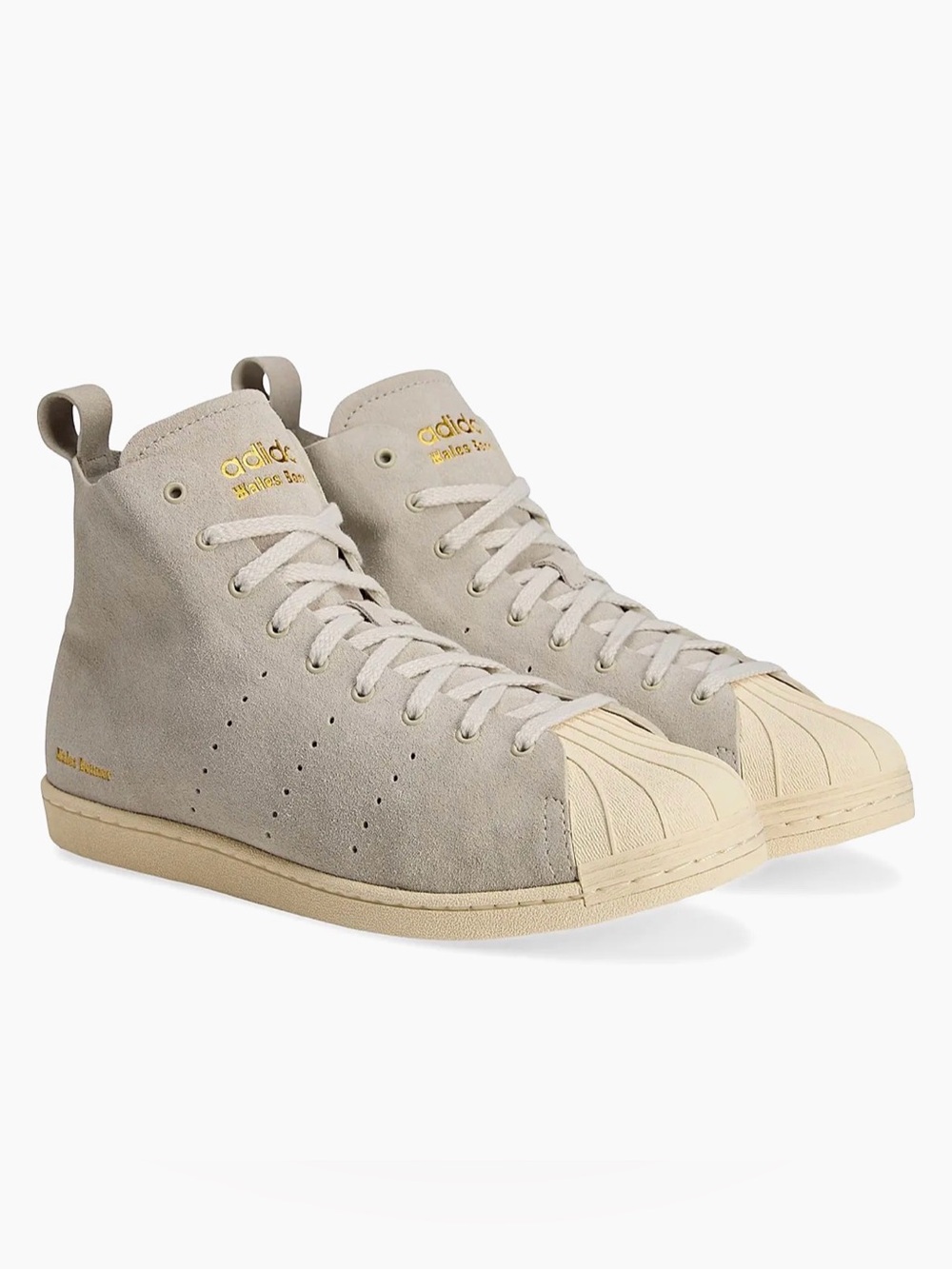 Adidas x wales Bonner superstar HI suede sneakers